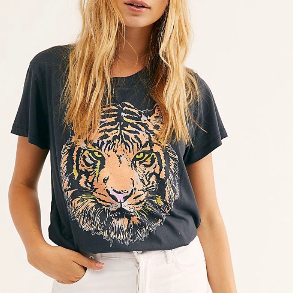 Free People x Daydreamer Tiger Tee Bodysuit. Sz Small.